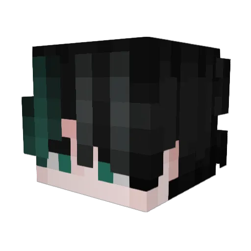 JustZan Minecraft avatar head, 3D render