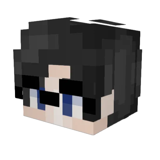 JustZangetsu Minecraft avatar head, 3D render