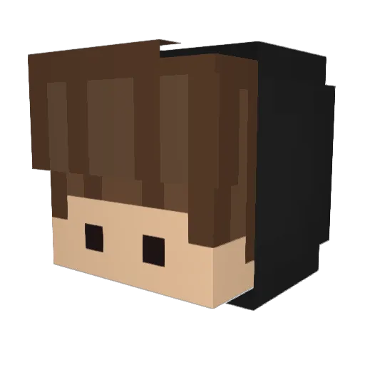 JustZerous Minecraft avatar head, 3D render