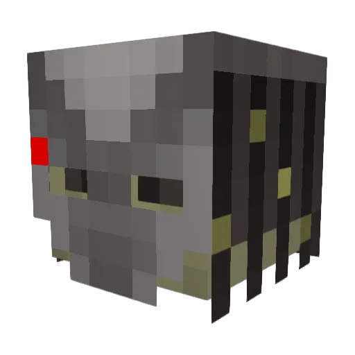 JustZoning Minecraft avatar head, 3D render