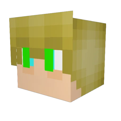 Just_3001 Minecraft avatar head, 3D render