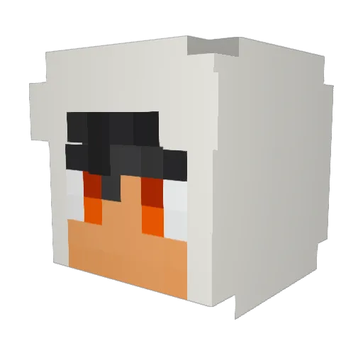 Just_ABW Minecraft avatar head, 3D render
