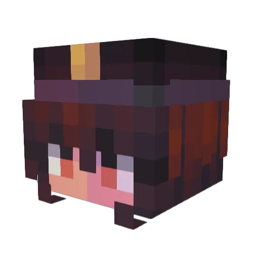 Just_ASH0 Minecraft avatar head, 3D render