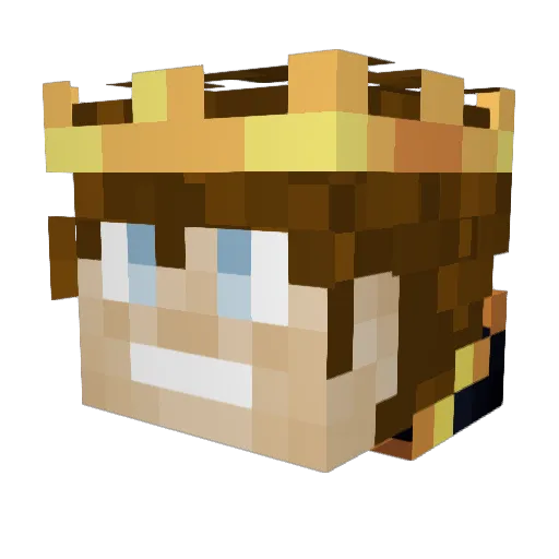 Just_A_King Minecraft avatar head, 3D render