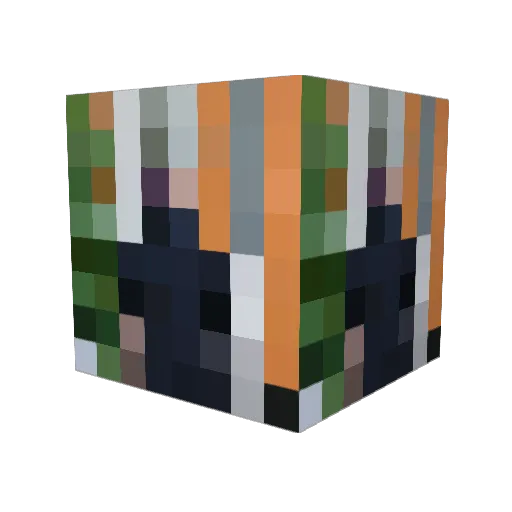 Just_A_Normie Minecraft avatar head, 3D render