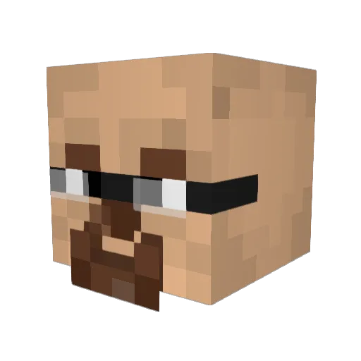 Just_Ale Minecraft avatar head, 3D render
