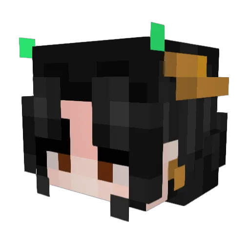 Just_Aleee Minecraft avatar head, 3D render