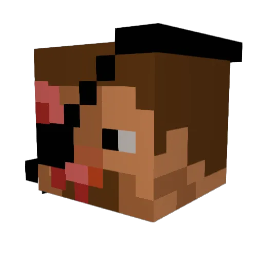 Just_Andr3 Minecraft avatar head, 3D render