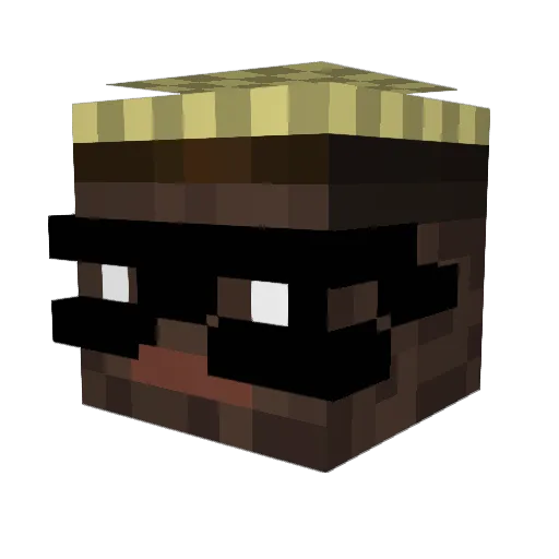 Just_Andreas Minecraft avatar head, 3D render