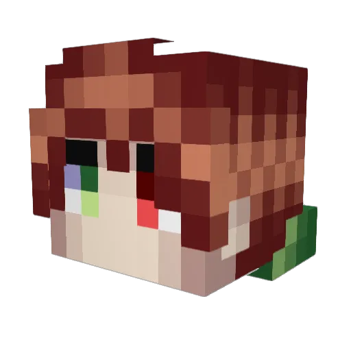 Just_Android Minecraft avatar head, 3D render
