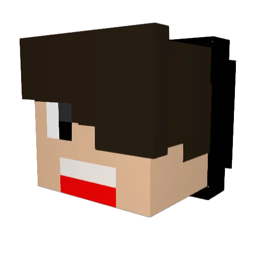 Just_Defense Minecraft avatar head, 3D render
