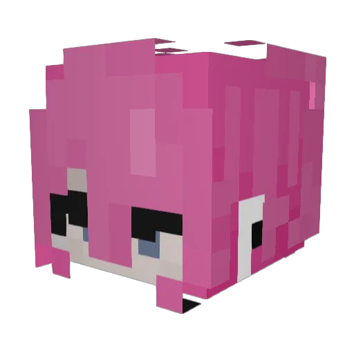 Just_Elena Minecraft avatar head, 3D render