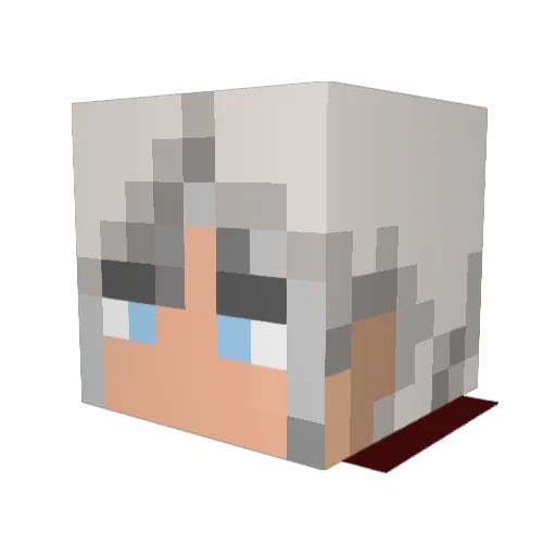 Just_Ennui Minecraft avatar head, 3D render
