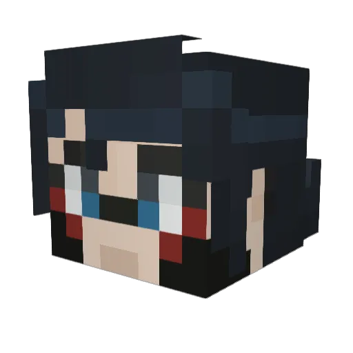 Just_Eri_ Minecraft avatar head, 3D render
