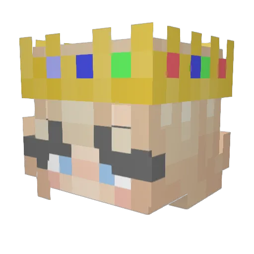 Just_Femke Minecraft avatar head, 3D render