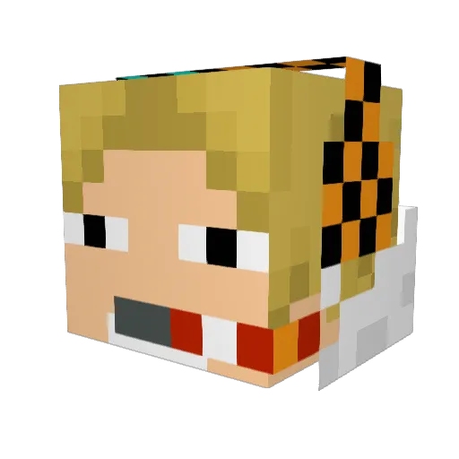 Just_Gin3ric Minecraft avatar head, 3D render
