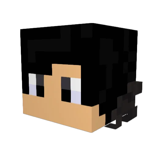 Just_Grzes Minecraft avatar head, 3D render