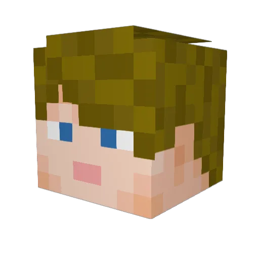 Just_Harry Minecraft avatar head, 3D render