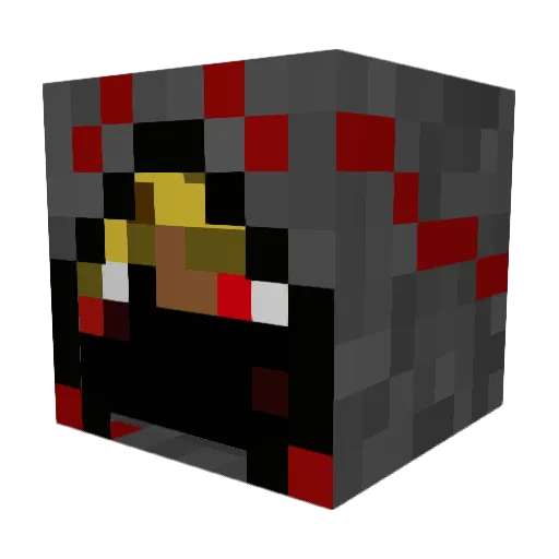 Just_Juspin Minecraft avatar head, 3D render