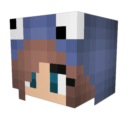Just_Kenzie Minecraft avatar head, 3D render