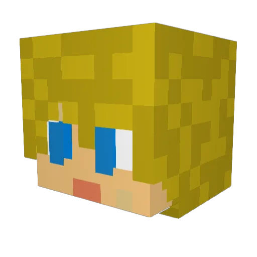 Just_Maik_ Minecraft avatar head, 3D render