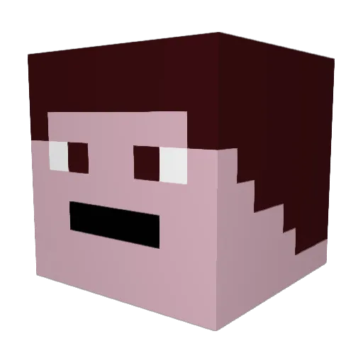 Just_Mapo Minecraft avatar head, 3D render