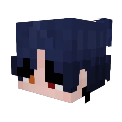 Just_Marsi Minecraft avatar head, 3D render