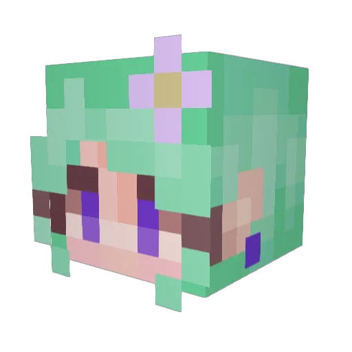 Just_MelonZ Minecraft avatar head, 3D render
