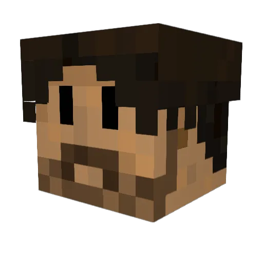Just_Mike32 Minecraft avatar head, 3D render