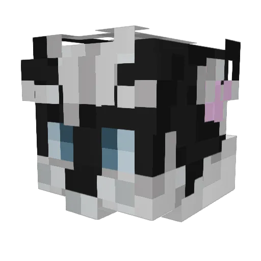 Just_Muu Minecraft avatar head, 3D render