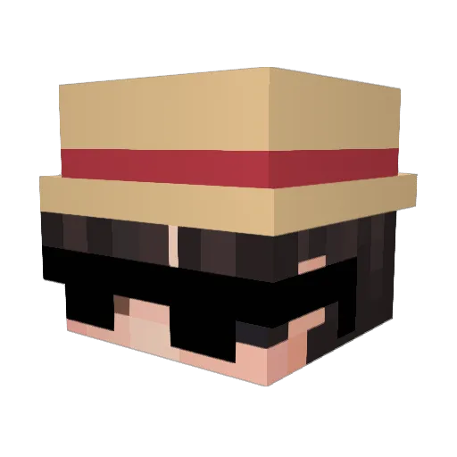 Just_Named Minecraft avatar head, 3D render