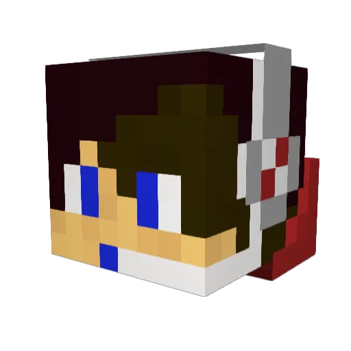 Just_Nico02 Minecraft avatar head, 3D render