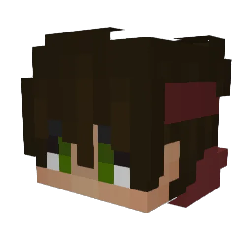 Just_OlafVT Minecraft avatar head, 3D render