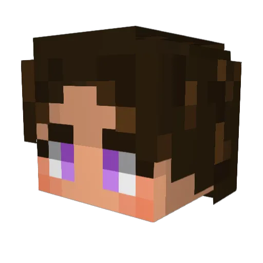 Just_Oomi Minecraft avatar head, 3D render