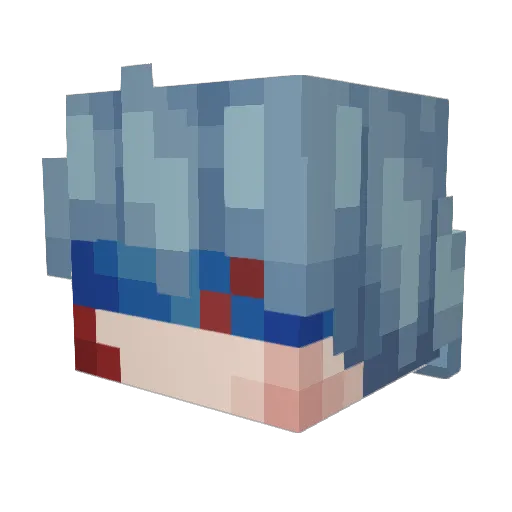 Just_Pufferfish Minecraft avatar head, 3D render