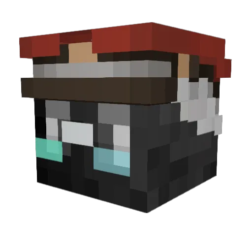 Just_S Minecraft avatar head, 3D render