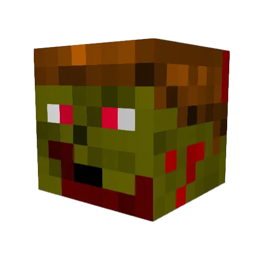 Just_Snake Minecraft avatar head, 3D render