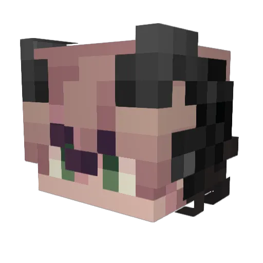 Just_Trix Minecraft avatar head, 3D render