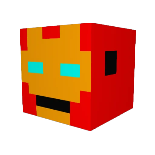 Just_Tuba Minecraft avatar head, 3D render