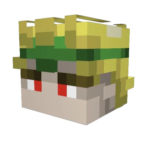 Just_Wiktor Minecraft avatar head, 3D render