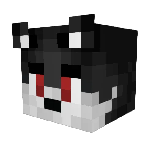 Just_Wolfje Minecraft avatar head, 3D render