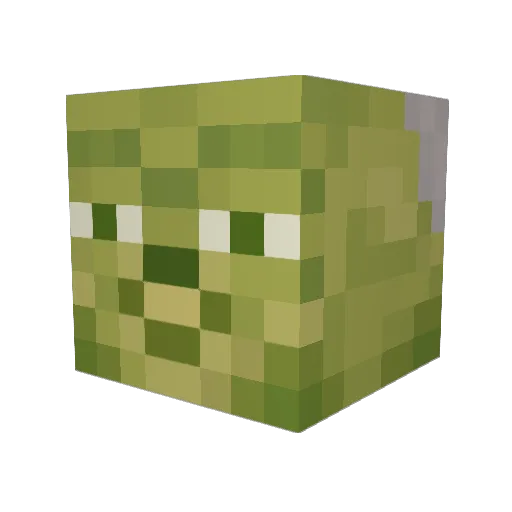Just_Yoda Minecraft avatar head, 3D render