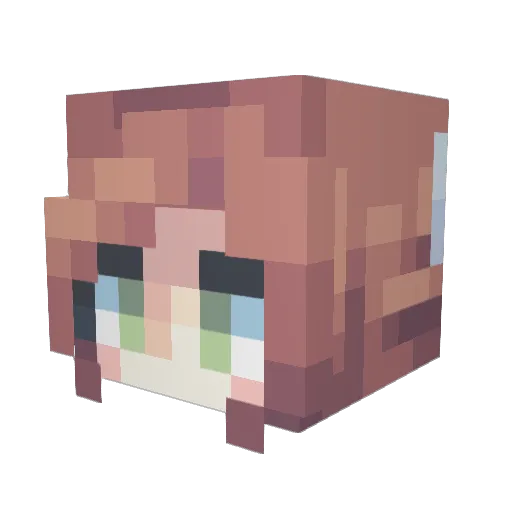 Just__Monka Minecraft avatar head, 3D render