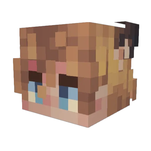 Just__Vince Minecraft avatar head, 3D render