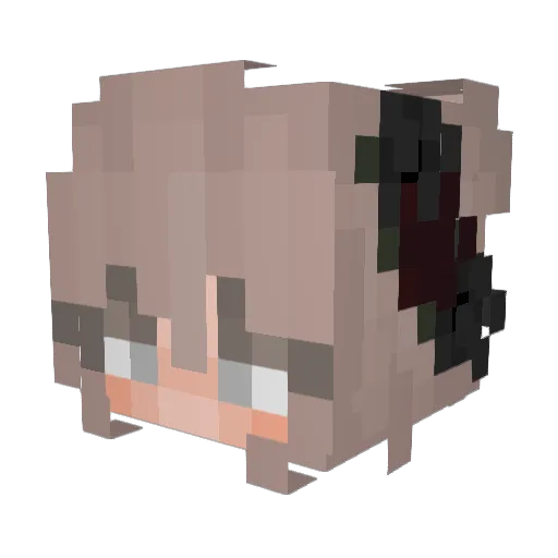 Just_darina Minecraft avatar head, 3D render