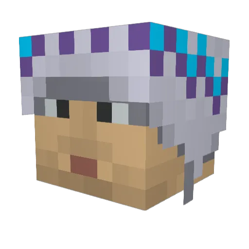 Just_samm Minecraft avatar head, 3D render