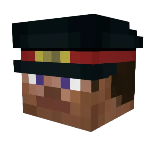 JustaFrenchDude Minecraft avatar head, 3D render