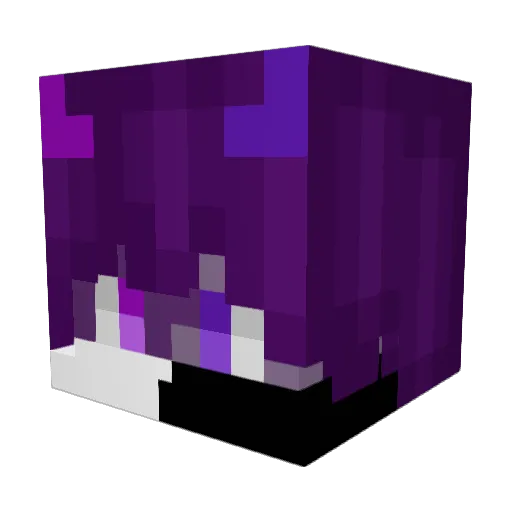 JustaGhost_6 Minecraft avatar head, 3D render