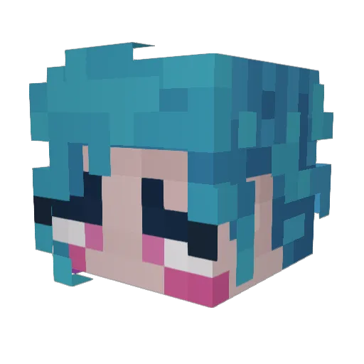 JustaJinx Minecraft avatar head, 3D render