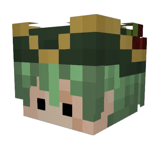 JustaKiwii Minecraft avatar head, 3D render
